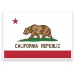 2 x 10cm- 100mm California Flag Vinyl SELF ADHESIVE STICKER Decal Laptop Travel Luggage Car iPad Sign Fun #9006