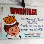 Do Not Touch 6 x 4 inch Laminated Newborn Car Seat and Stroller Sign by Cold Snap Studio, Mommy’s Little Prince – Handmade in the USA