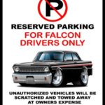 1964 Ford Falcon Classic Car-toon No Parking Sign