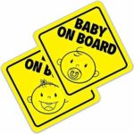 Baby On Board Sign Magnet Sticker for Car, Magnetic and Reflective Kid Safety Cute Decal Design, US Department of Transportation Recommend Color & Shape