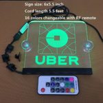 Uber Sign Uber Light up Sign LED Sign 5.5ft Cord Wirless Remote 16 Colors Changed Size5.9×5.5in. 5V Acrylic Engraving Sign