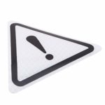 lehao Car Triangle Reflective Stickers Warning Signs Motorcycle Body Stickers Triangle Warning Mark Reflective Safety Signs Caution,silver white