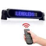 Leadleds Dc12v Led Car Rear Window Sign Board Scrolling Blue Message Display Board Led Banner with Remote Controller and Cigar Lighter – Fast Programmable