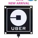 RUN HELIX Uber Sign Light Uber Logo Uber EL Car Sticker Glow Light Sign Decal On Window with USB Powered Uber Lyft LED Light Sign Decal Sticker on Car Windows for Rideshare Driver