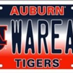 NCAA University of Auburn WAREAGL Tigers Car License Plate Novelty Sign
