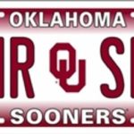 NCAA University of Oklahoma BMR SNR Sooners Car License Plate Novelty Sign