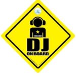 FUNNY SIGNS iwantthatsign.com DJ On Board Car Sign, DJ Sign, DJ On Board Sign, DJ Car Sign, Bumper Sticker, Disc Jockey, Decal,Mc, Rap, Hip Hop, Funny Car Sign, Graphic, Car Graphic