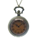 Bronze Vintage Brass Antique Cloisonne Enamel Case Pocket Watch Fob Watch for Men Women Quartz Stylish Watch