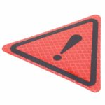 lehao Car Triangle Reflective Stickers Warning Signs Motorcycle Body Stickers Triangle Warning Mark Reflective Safety Signs Caution,Big red