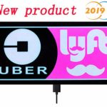 WAIWAI Uber Lyft Sign, LED Logo Light Sticker Glow Decal Accessories Removable, Uber Lyft Glowing Sign for Car Taxi Driver, Uber Sign 3.5 M USB Interface Power Cord