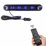 Leadleds Dc 12v Remote Led Car Sign Programmable Scrolling Message Sign Board for Car, Shop, Store (Blue)