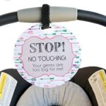 Girl Preemie Sign, Newborn, Baby car seat tag, Baby Shower Gift, Stroller tag, Baby Preemie no Touching car seat Sign