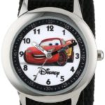 Disney Kids’ W000093 Cars “Time Teacher” Stainless Steel Watch with Black Nylon Band