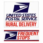 Rural Delivery Magnetic Sign for U.S. Mail, 9” x 12” with Frequent Stops Magnet, 3” x 12” included