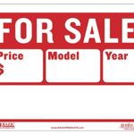 BAZIC 9″ X 12″ For Sale Sign for Car and Auto Sales (2-Line) (S-2)