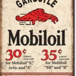 Mobil Gargoyle Distressed Retro Vintage Tin Sign 13 x 16in