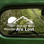 2 Not All Who Wander Are Lost nature Wilderness White Decal Sticker For Window Car Truck Jeep Laptop Bumper Rv