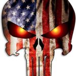 Punisher Skull American Flag Car Motorcycle Bicycle Skateboard Laptop Luggage Vinyl Sticker Graffiti Laptop Luggage Decals Bumper Stickers