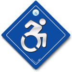 Wheelchair User Car Sign SPORTS, Disability Car Sign, Wheelchair Vehicle Sign, Disabled Car Sign, Wheelchair on board sign, Wheel Chair Access Sign, Sports Wheel Chair Sign, Suction Cup Car Sign