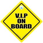 DRIVING iwantthatsign.com Vip On Board Car Sign, Vip On Board, V.I.P On Board, Vip, Very Important Person, Baby On Board Sign Style, Bumper Sticker, Decal, Funny Car Signs, Road Sign