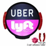 Uber Lyft Sign Logo Sticker Decal Reflective Bright Glowing Wireless Removable New Uber Lyft Sign Logo Decal Flashing Car Cycle Sticker White Light Uber Lyft Sign Decal for Uber Lyft Driver