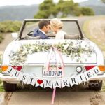 GuassLee JUST MARRIED Wedding Banner Set – Wedding Decorations for Reception, Bridal Shower and Engagement Photo Prop,Car Decorations
