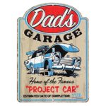 Open Road Brands Dad’s Garage Project Car Metal Sign