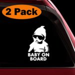 TOTOMO Baby on Board Sticker – (Set of 2) Funny Safety Caution Decal Sign Carlos from The Hangover Car Windows Bumpers ALI-019