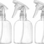 Bar5F Empty Clear Spray Bottle 16 oz. Adjustable Head Sprayer from Fine to Stream (Pack of 3)