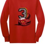 3rd Birthday 3 Year Old Boy Race Car Party Toddler/Kids Long Sleeve T-Shirt