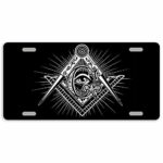 Hopes’s License Plate Masonic Sign Metal Car Tag Auto Tag License Plate Cover with 4 Holes 12 x 6 Inches