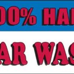100% Hand Car Wash flag