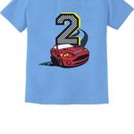 TeeStars – 2nd Birthday Race Car Party 2 Year Old Boy Toddler Kids T-Shirt