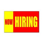 Now Hiring Yellow Red Promotion Business Car Door Magnets Magnetic Signs-QTY 2 – 9 x 12 Inches