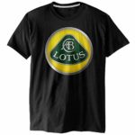 Kiakawn Mens Lotus Cars Sign T Shirt Printed Short Sleeve Top Tee Black