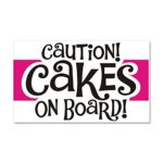 CafePress – Cakes On Board – – Car Magnet, 20″x 12″ Magnetic Bumper Sticker