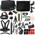 50 in 1 Basic Common Action Camera Outdoor Sports Accessories Kit for GoPro Hero 6/5/Session 5/4/3/2/1 SJ4000/5000/6000/Xiaomi Yi/AKASO/APEMAN/DBPOWER/Sony Sports DV and More