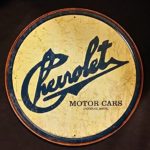 Chevy Historic Logo Tin Sign 12 x 12in