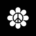 Peace Sign Daisy Hippie Hippy Vinyl Decal Sticker|WHITE|Cars Trucks Vans SUV Laptops Wall Art|5.25″ X 5.25″|CGS829