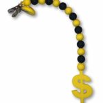 Chew Chains Dollar Sign Baby Clip-On Teether Toy for Car Seat and Stroller Teething Relief Silicone Teethers Toys