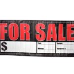 For Sale Windshield Banner Kit, For Sale by Owner Sign, Black with Bold Red Letters, Vinyl, Weather Proof