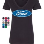 Licensed Ford Logo V-Neck T-Shirt Truck Mustang F150 Muscle Car