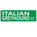 Imagine This Italian Greyhound Street Sign