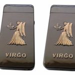 Electric Lighters Zodiac 2 Pack – Dual Arc Electronic Plasma Lighter – Tesla Coil USB Rechargeable Cigarette Lighter 4 Designs (Virgo)