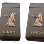 Electric Lighters Zodiac 2 Pack – Dual Arc Electronic Plasma Lighter – Tesla Coil USB Rechargeable Cigarette Lighter 4 Designs (Virgo)