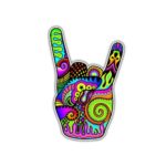 Rock On Hand Sign Music Decal By Megan J Designs – Laptop Window Car Vinyl Sticker