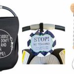 Newborn Baby Gift Bundle Set Including a Car Seat Cover, No Touching Baby car seat Sign and a Pacifier Clip – The Perfect Gift for New mom