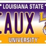 NCAA University of LSU Louisiana State GEAUX Tigers Car License Plate Novelty Sign
