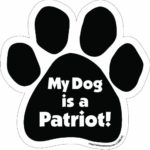 Imagine This Paw Car Magnet, My Dog is a Patriot, 5-1/2-Inch by 5-1/2-Inch