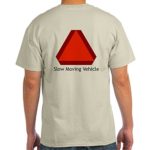 CafePress Slow Moving Vehicle Sign – Ash Grey Cotton T-Shirt